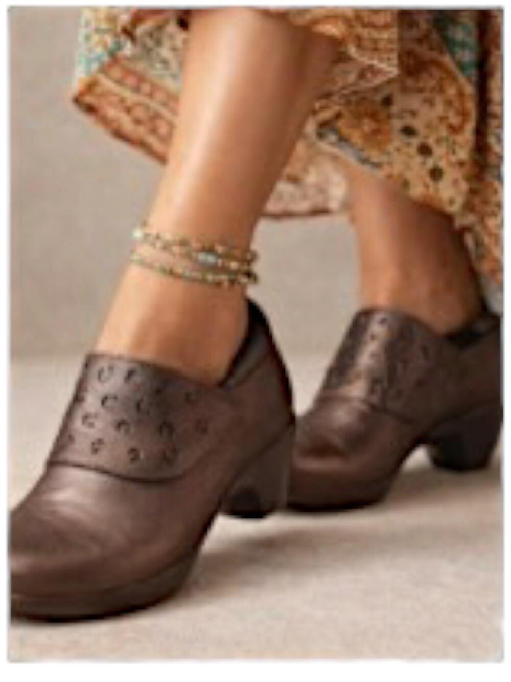 NAOT Precious Cut Out Metallic Brown Nubuck Leather Ankle Booties Women’s 39/8.5
